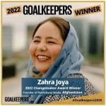 زهرا جویا، روزنامه‌نگار افغانستانی جایزه بنیاد بیل و ملیندا گیتس را دریافت کرد