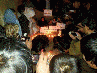 بامیانی ها در حمایت از معترضان کابلی شب زنده داری کردند